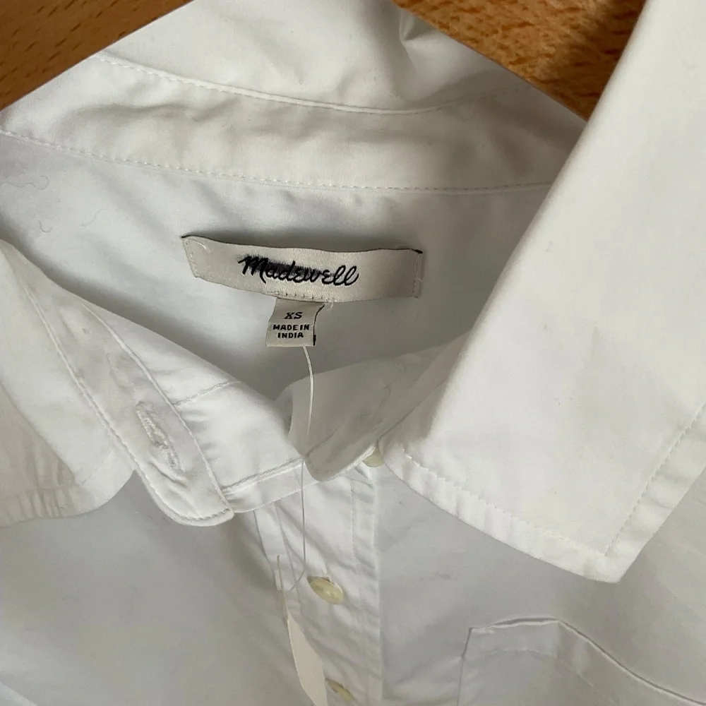 NWT Madewell White Relaxed Button-Up Shirt SZ Various - Picture 13 of 16